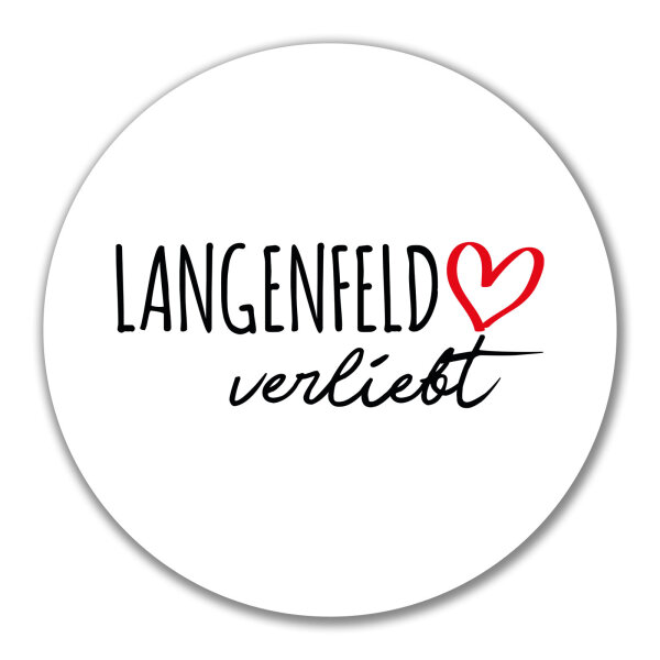 Aufkleber Langenfeld (Rheinland) verliebt 10cm Sticker