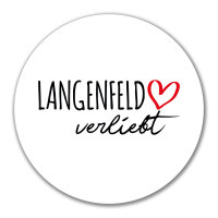 Aufkleber Langenfeld (Rheinland) verliebt 10cm Sticker