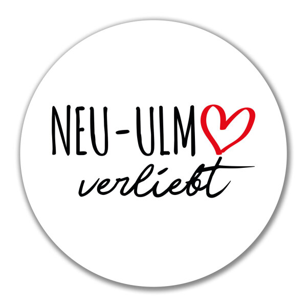 Aufkleber Neu-Ulm verliebt 10cm Sticker