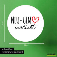Aufkleber Neu-Ulm verliebt 10cm Sticker