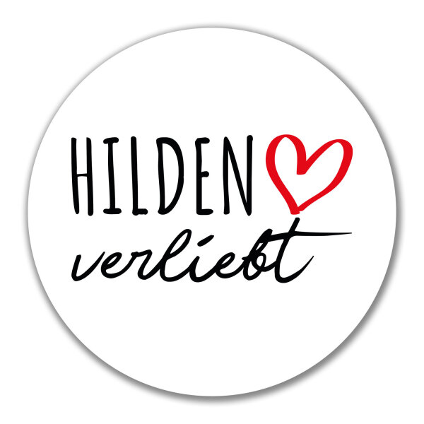 Aufkleber Hilden verliebt 10cm Sticker