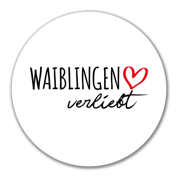 Aufkleber Waiblingen verliebt 10cm Sticker