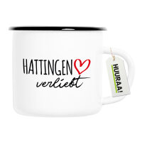 Emaille Tasse Hattingen verliebt 300ml Vintage Emaille...
