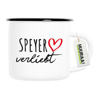 Emaille Tasse Speyer verliebt 300ml Vintage Emaille Becher