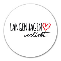 Aufkleber Langenhagen verliebt 10cm Sticker
