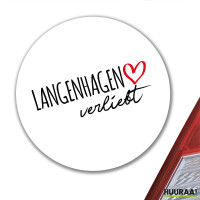 Aufkleber Langenhagen verliebt 10cm Sticker