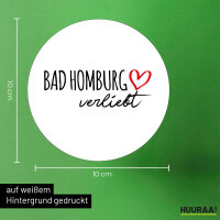 Aufkleber Bad Homburg vor der Höhe verliebt 10cm Sticker
