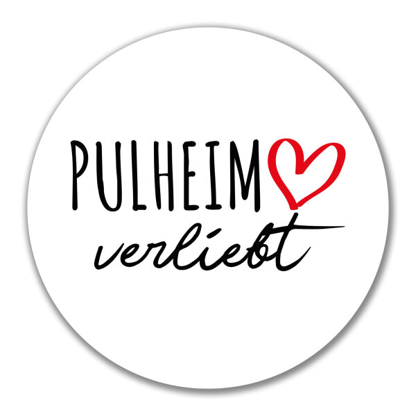 Aufkleber Pulheim verliebt 10cm Sticker