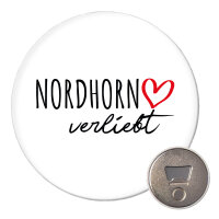 Magnet Nordhorn verliebt 59mm Kühlschrankmagnet...