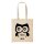 Baumwollbeutel Eule Natural 10 Liter
