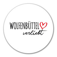 Aufkleber Wolfenbüttel verliebt 10cm Sticker