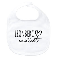 Baby Lätzchen Leonberg verliebt Klettverschluss