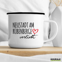 Emaille Tasse Neustadt am Rübenberge verliebt 300ml Vintage Emaille Becher