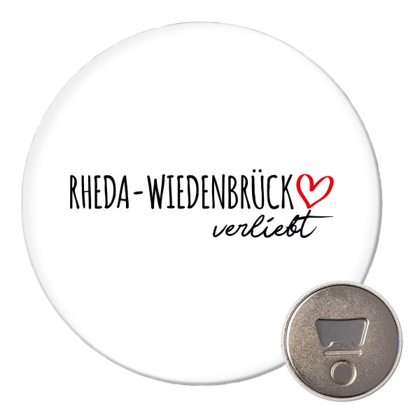 Magnet Rheda-Wiedenbrück verliebt 59mm Kühlschrankmagnet Flaschenöffner