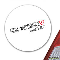 Aufkleber Rheda-Wiedenbrück verliebt 10cm Sticker