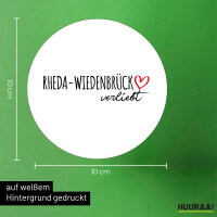 Aufkleber Rheda-Wiedenbrück verliebt 10cm Sticker
