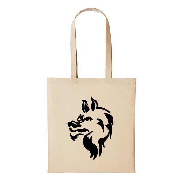 Baumwollbeutel Böser Wolf Natural 10 Liter