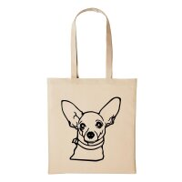 Baumwollbeutel Chihuahua Natural 10 Liter