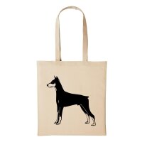 Baumwollbeutel Dobermann Natural 10 Liter