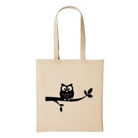 Baumwollbeutel Eule Natural 10 Liter