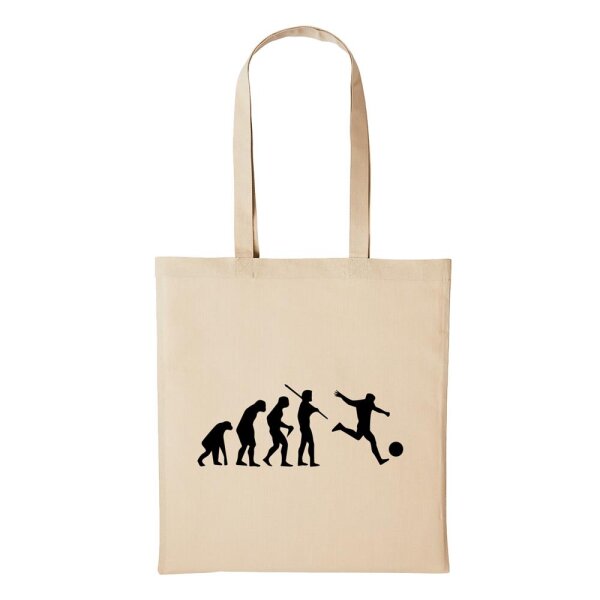 Baumwollbeutel Evolution Fußball Natural 10 Liter