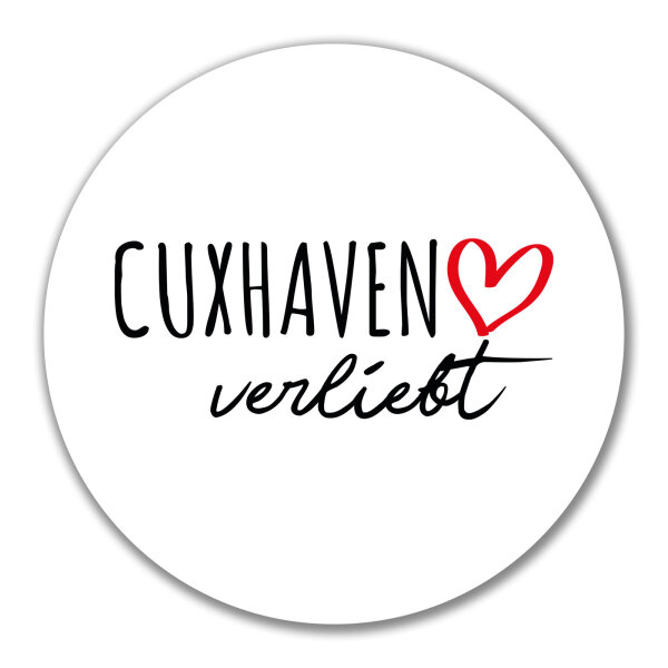Aufkleber Cuxhaven verliebt 10cm Sticker