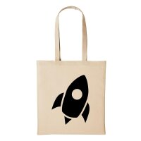 Baumwollbeutel Rakete Natural 10 Liter