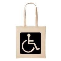 Baumwollbeutel Rollstuhlfahrer Natural 10 Liter