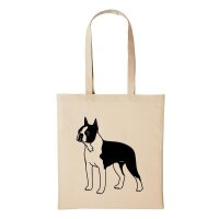 Baumwollbeutel Boston Terrier Natural 10 Liter