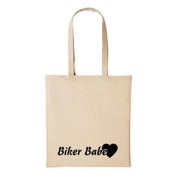 Baumwollbeutel Biker Babe Natural 10 Liter