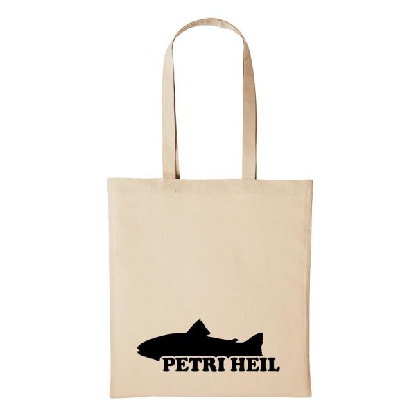 Baumwollbeutel Petri Heil Natural 10 Liter