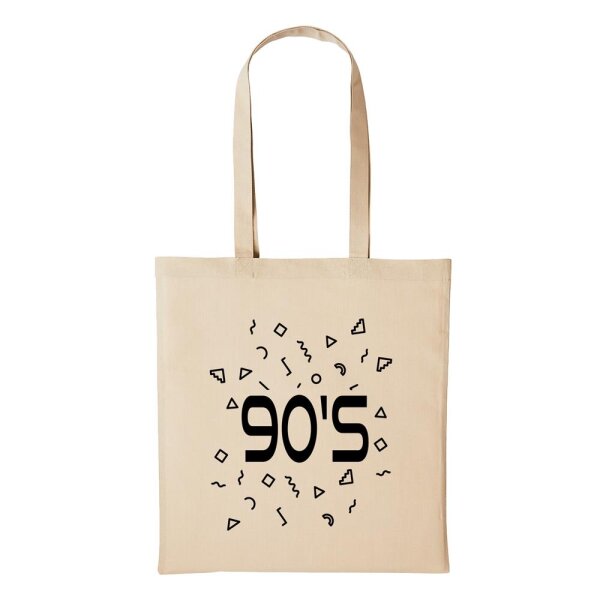 Baumwollbeutel 90s Natural 10 Liter