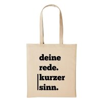 Baumwollbeutel Deine rede kurzer Sinn Natural 10 Liter