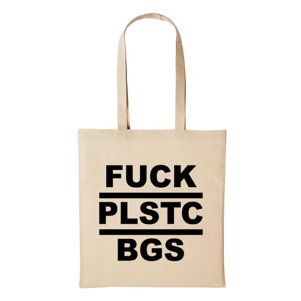 Baumwollbeutel F*ck Plstc BGS Natural 10 Liter