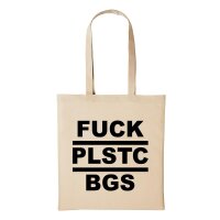 Baumwollbeutel F*ck Plstc BGS Natural 10 Liter