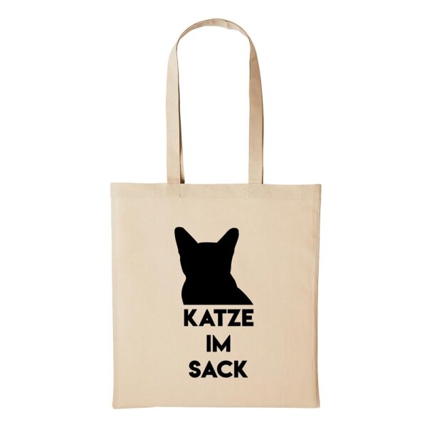 Baumwollbeutel Katze im Sack Natural 10 Liter