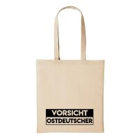 Baumwollbeutel Vorsicht Ostdeutscher Natural 10 Liter