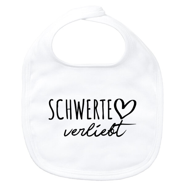 Baby Lätzchen Schwerte verliebt Klettverschluss