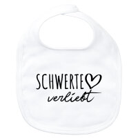 Baby Lätzchen Schwerte verliebt Klettverschluss