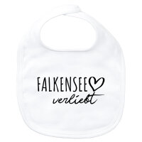 Baby Lätzchen Falkensee verliebt Klettverschluss