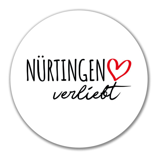 Aufkleber Nürtingen verliebt 10cm Sticker