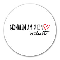 Aufkleber Monheim am Rhein verliebt 10cm Sticker