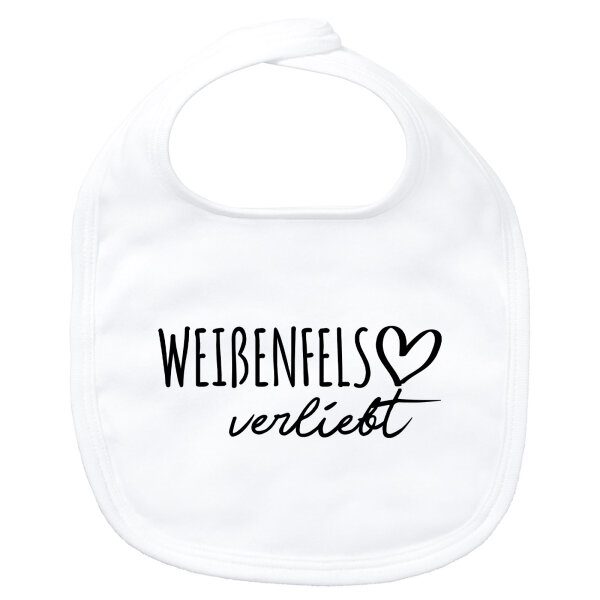 Baby Lätzchen Weißenfels verliebt Klettverschluss
