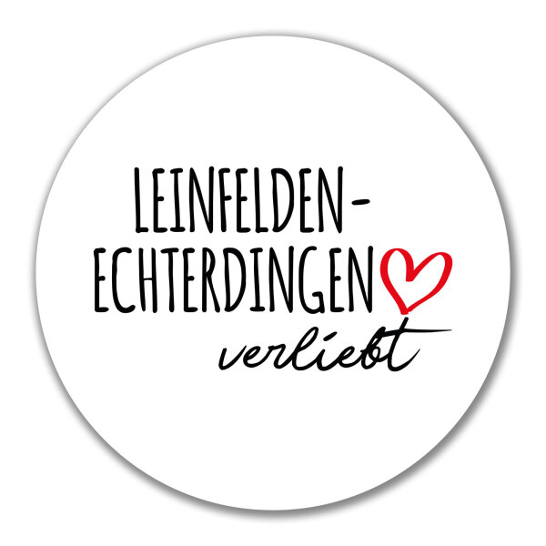 Aufkleber Leinfelden-Echterdingen verliebt 10cm Sticker