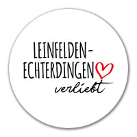 Aufkleber Leinfelden-Echterdingen verliebt 10cm Sticker