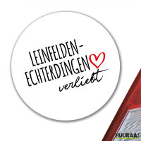 Aufkleber Leinfelden-Echterdingen verliebt 10cm Sticker