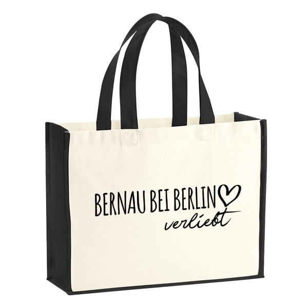 Jutetasche Bernau bei Berlin verliebt 21 Liter Black