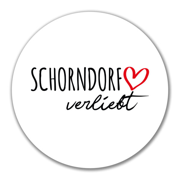Aufkleber Schorndorf verliebt 10cm Sticker
