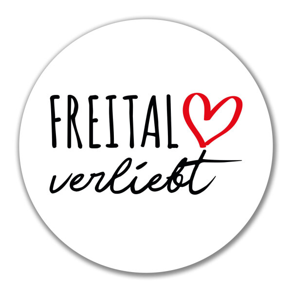 Aufkleber Freital verliebt 10cm Sticker