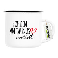 Emaille Tasse Hofheim am Taunus verliebt 300ml Vintage...